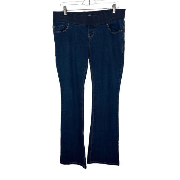 Old Navy Maternity Jeans 8 Regular Low Rise Waist Pull On Elastic Comfort Boot - Picture 1 of 10